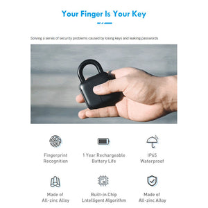 Smart Keyless Fingerprint Padlock
